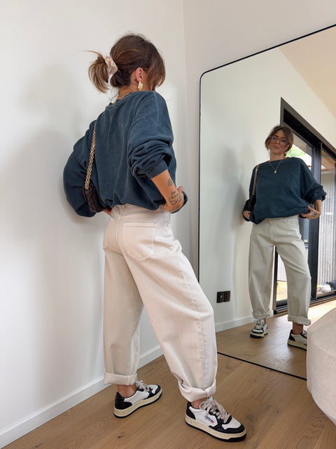 Jeans ballon beige