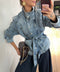 Veste à noeud - bleu jeans