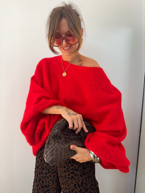 Pull oversize - rouge