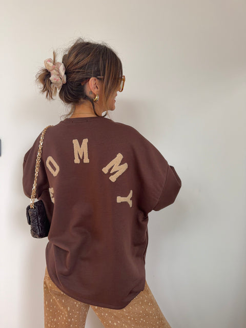 Sweat léger Mommy - chocolat