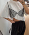 T-shirt soutien gorge dentelle - blanc