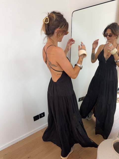 Robe dos nu - noire