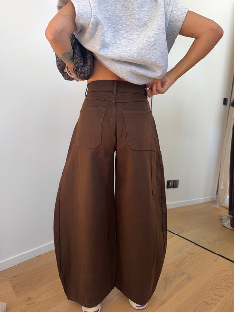 Jeans ballon choco - June