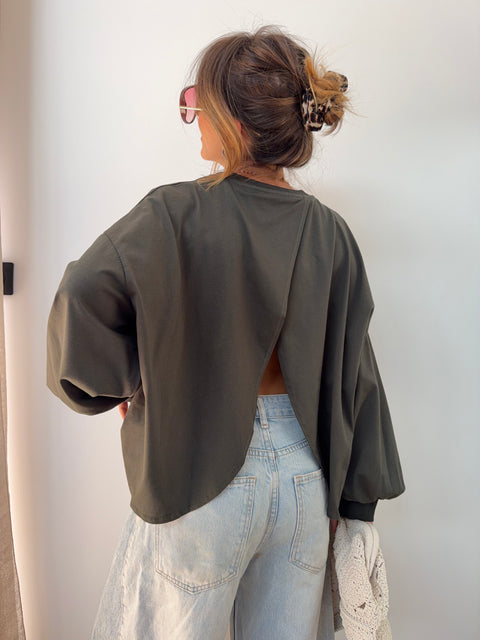 T-shirt long Mia - kaki