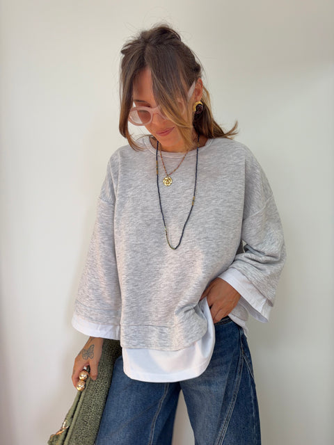 Double t-shirt - gris