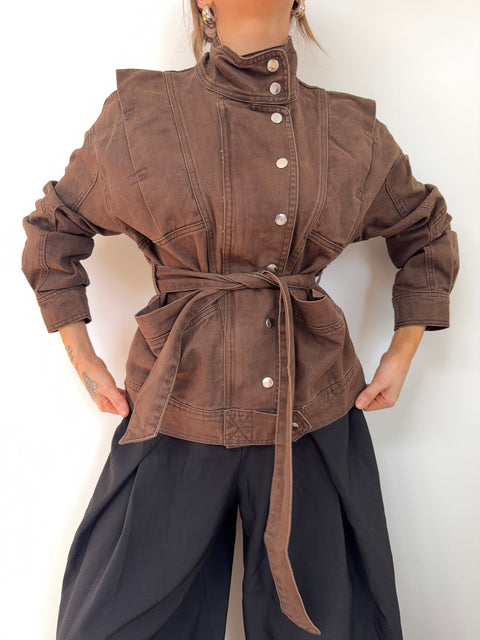 Veste à noeud - marron