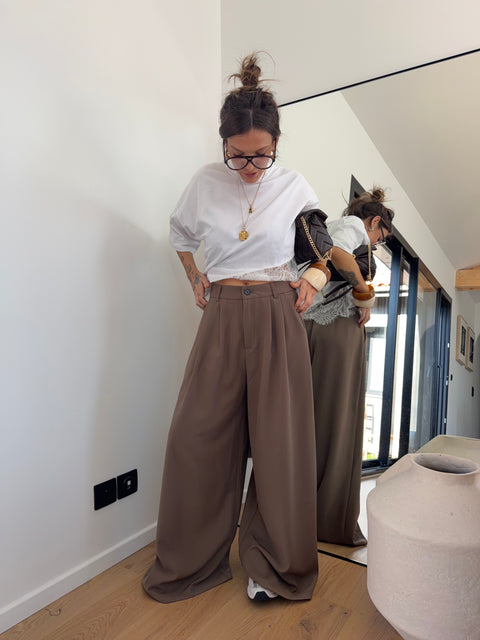 Pantalon droit Joe - taupe