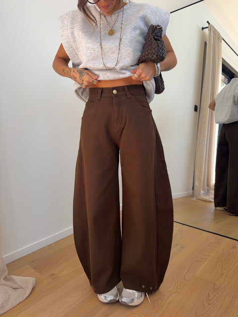 Jeans ballon choco - June