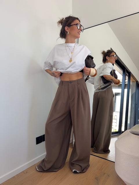 Pantalon droit Joe - taupe