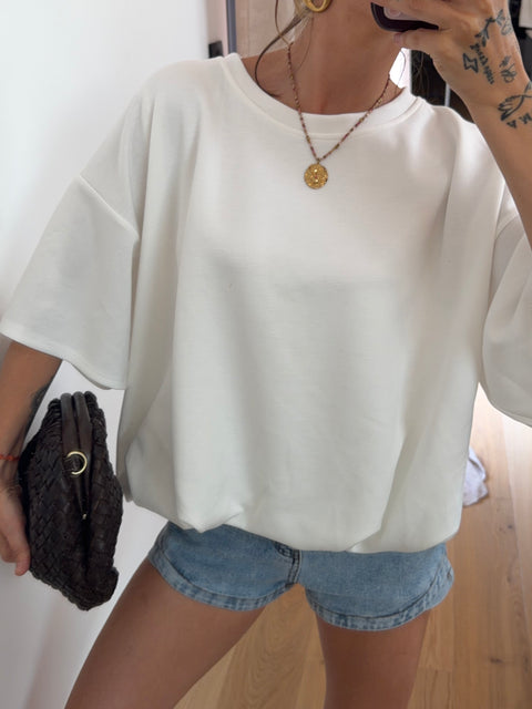 T-shirt bouffant - blanc