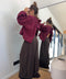 Blouse dos nu - bordeaux