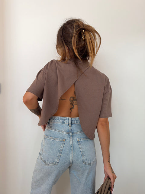 T-shirt Mia Lover's - café
