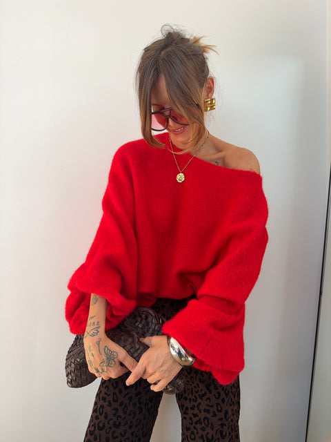 Pull oversize - rouge