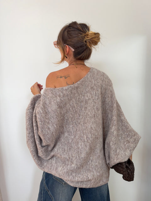 Pull oversize - taupe