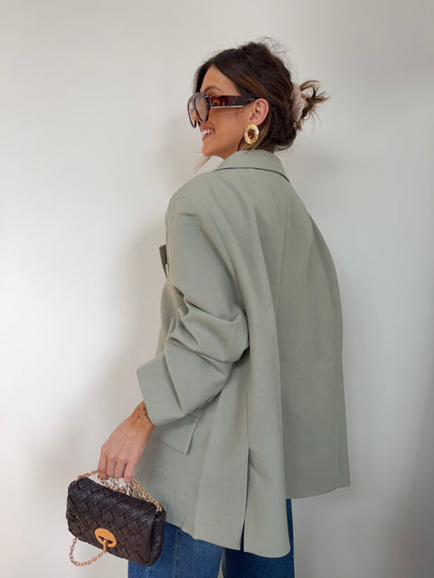 Blazer oversize - vert d'eau