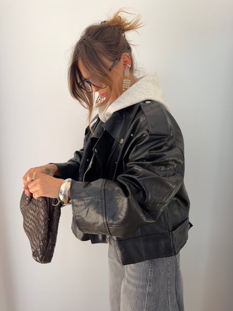 Veste simili - noir