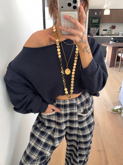 Sweat sans couture - bleu marine