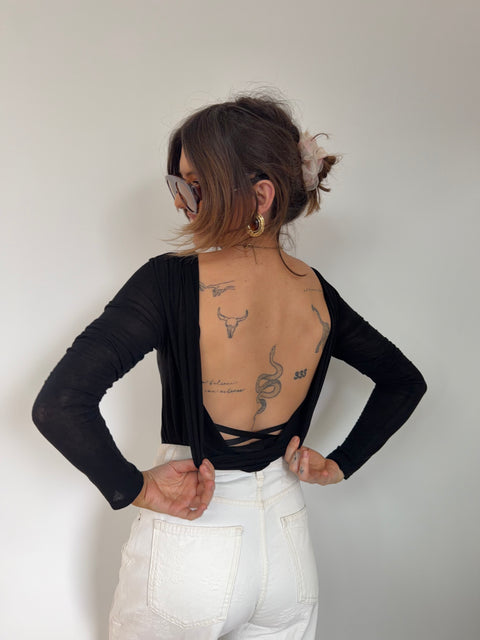 Soutien gorge dos nu - noir