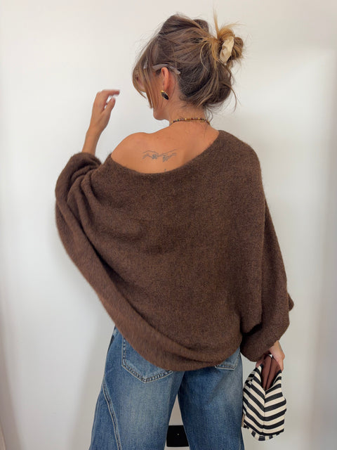 Pull oversize - chocolat