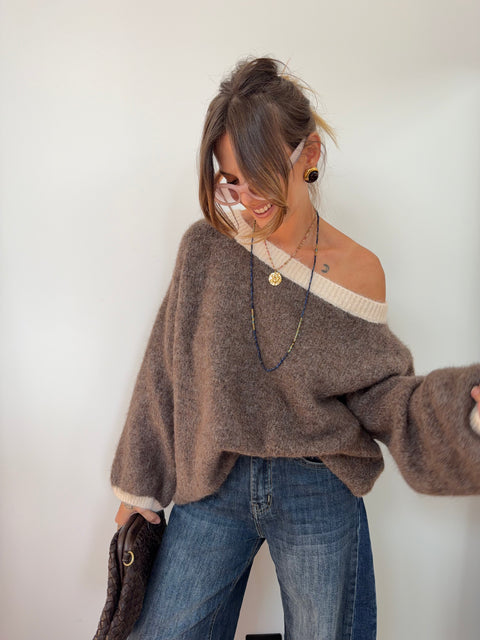 Pull Bali - moka et beige