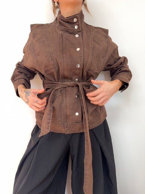 Veste à noeud - marron