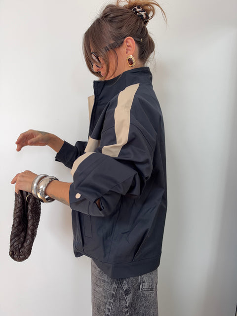 Veste Sportwear - bleu et beige