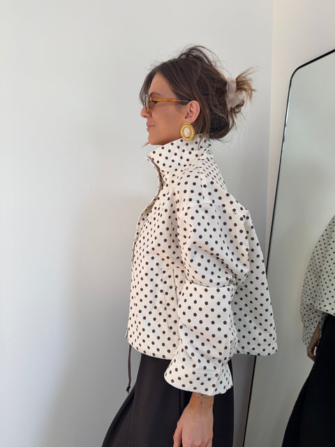 Veste à pois - chocolat