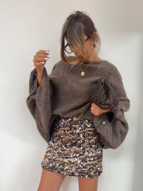 Pull oversize - moka