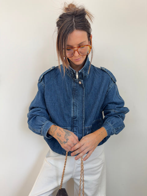 Veste en jeans à détails