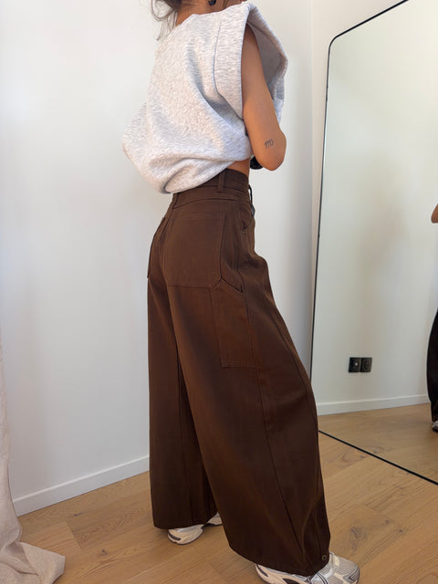 Jeans ballon choco - June