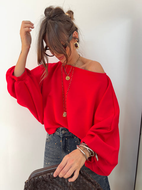 Haut bouffant - rouge