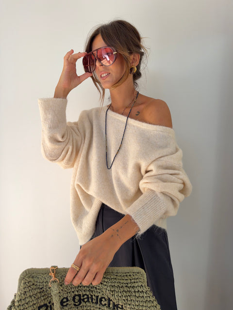 Pull Rome - beige chiné