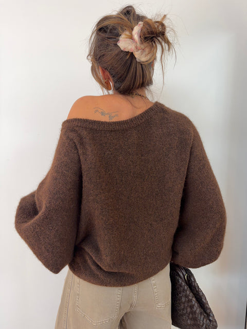 Pull asymétrique - choco