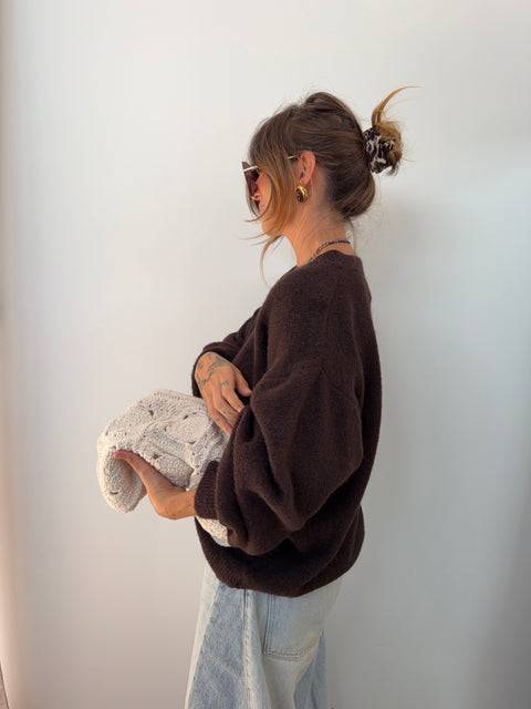 Pull Faro - chocolat