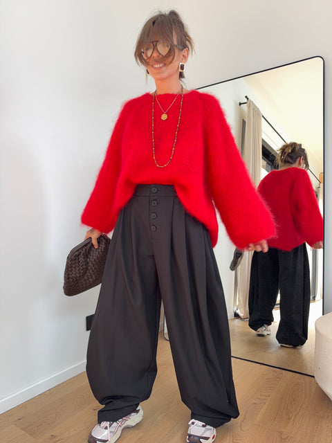 Pantalon à détails - noir