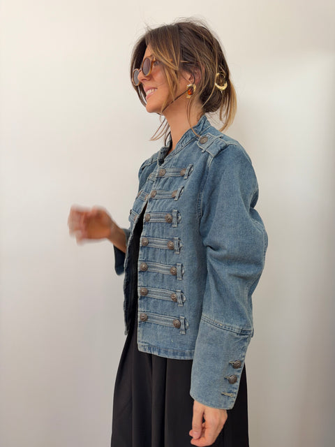 Veste en jean à boutons