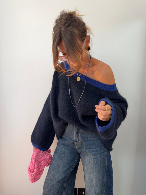 Pull Bali - bleu et bleu électrique