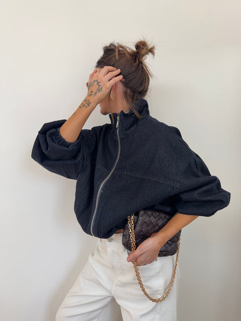 Veste en jeans brut