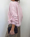 Pull rayé - rose pale