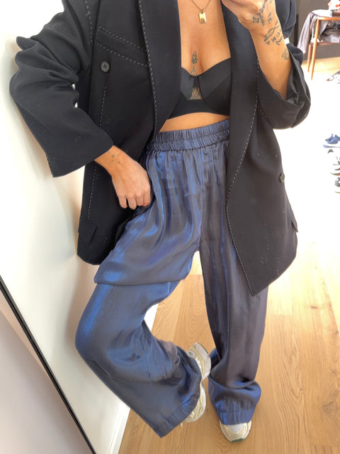 Pantalon satiné - bleu