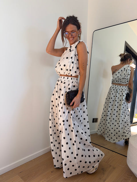 Ensemble à pois - blanc