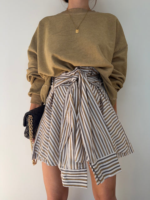 Jupe chemise - blanche moutarde