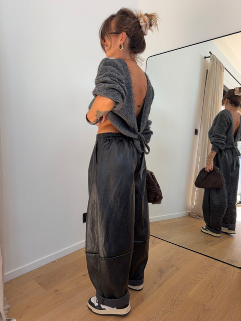 Pantalon simili ballon - noir
