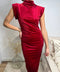 ROBE VELOUR - ROUGE