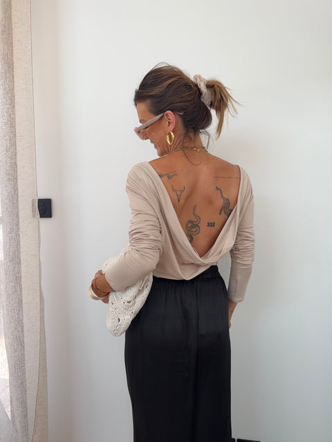Haut dos nu - beige