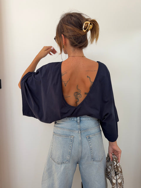 T-shirt Lover's dos nu V - bleu marine