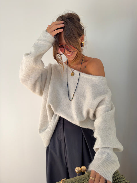 Pull Rome - gris chiné
