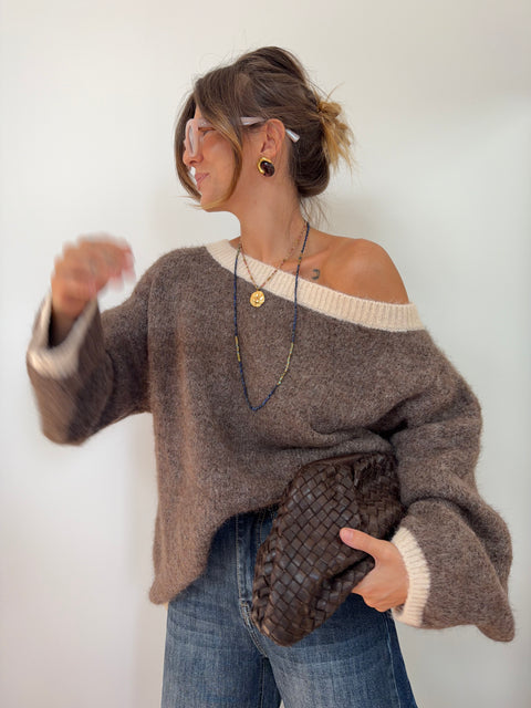 Pull Bali - moka et beige