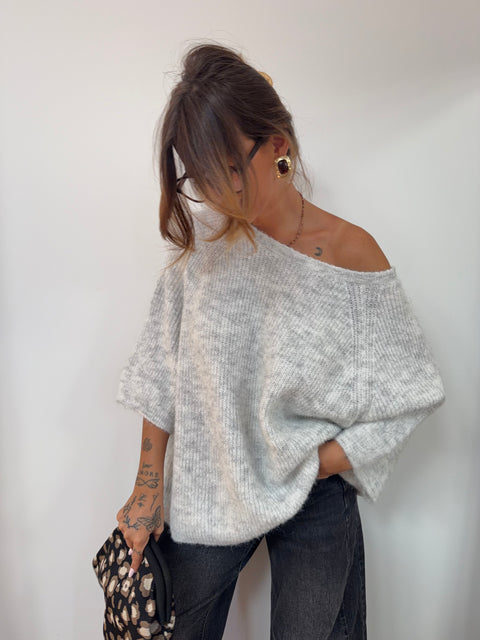 Pull manches 3/4 - gris