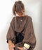 Haut manches bouffantes - IBIZA choco